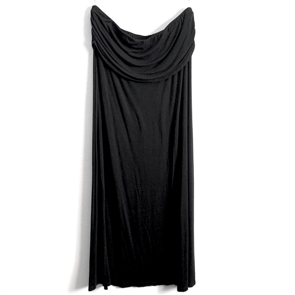 Design History Black Strapless Midi Dress